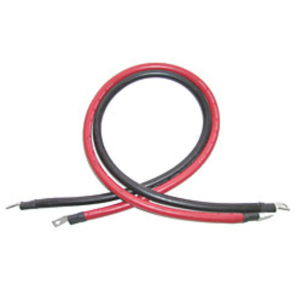 AIMS Power Inverter & Battery Cable #4 AWG 1 ft Set Lugged Black/Red