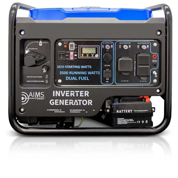 AIMS Power Dual Fuel Inverter Generator 3850 Watts EPA