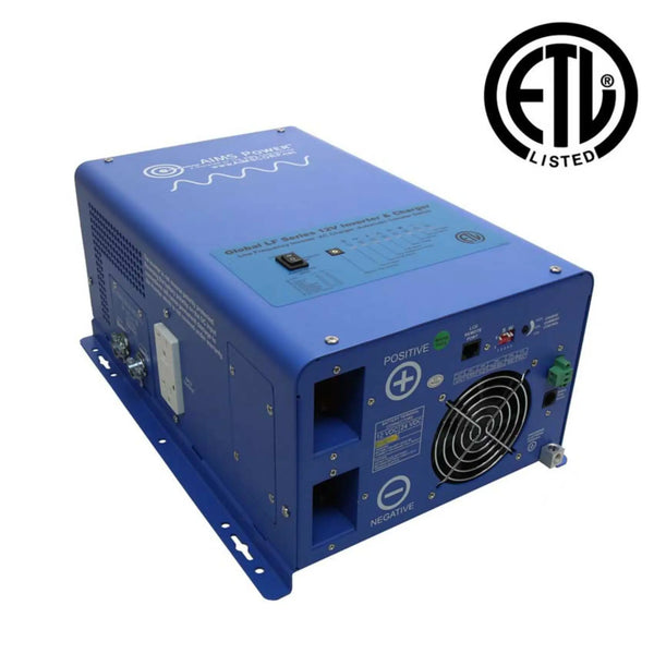 AIMS Power 3000 Watt 120Vac Pure Sine Inverter Charger with 120Vac 30A or 240Vac 50A Bypass