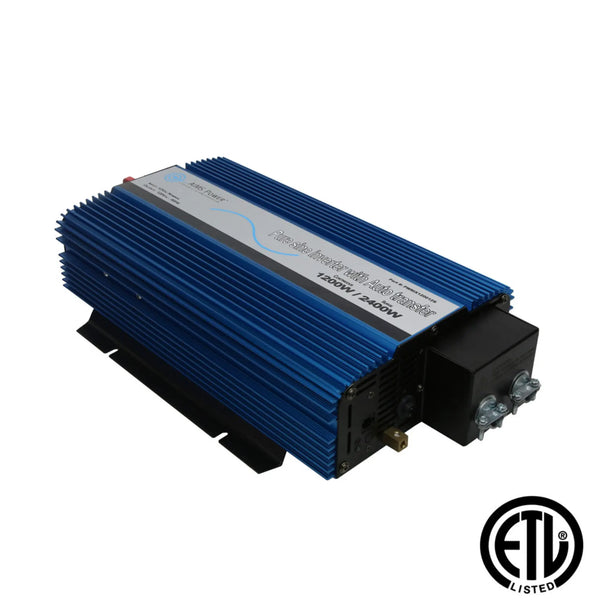 AIMS Power 1200 Pure Sine Inverter with Transfer Switch – ETL Listed Conforms to UL458 Standards Hardwire Only